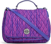 Vera Bradley Women's Turnlock Crossbody Impressionista Stripe/Violet Crossbody Bag