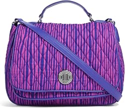 Vera Bradley Women's Turnlock Crossbody Impressionista Stripe/Violet Crossbody Bag