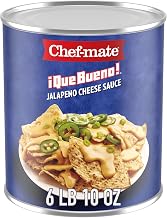 Chef-mate Que Bueno Spicy Nacho Cheese Sauce, Jalapeno Queso, Canned Food, (#10 Can Bulk)
