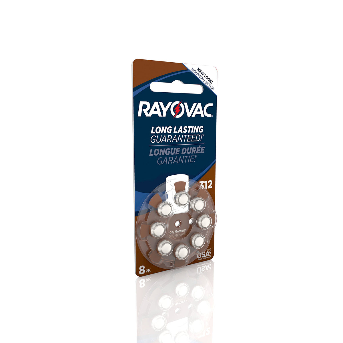 Size 312 Hearing Aid Batteries by Rayovac – 8 Count (Pack of 1), Multicolor, Model L312ZA-8ZMB