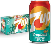 7UP Tropical Soda, 12 fl oz cans, 12 pack