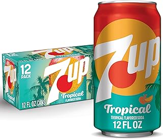 7UP Tropical Soda, 12 fl oz cans, 12 pack