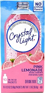 Crystal Light On The Go Pink Lemonade, 10-Packet Box (Pack of 24)