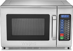 Waring Microwave Oven with 1.2 Cu Ft & 10 Programmable Memory Settings | 1.2 Cu Ft, 1800W, 10 Programmable Memory Settings, Stainless Steel, for Commercial Kitchens & Restaurants
