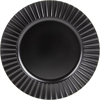 10 Strawberry Street Matte Black Sunburst 13" Lacquer Charger, Set of 12