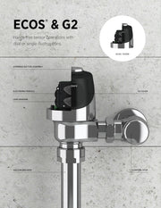 G2 Optima Plus 8111 Sensor Water Closet Flushometer by Sloan – 1.6 GPF, Brass, Chrome, Model 193110