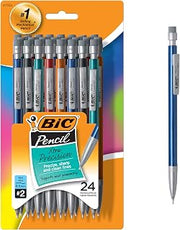 BIC Xtra-Precision Mechanical Pencil, Metallic Barrel, Fine Point (0.5mm), 24-Count