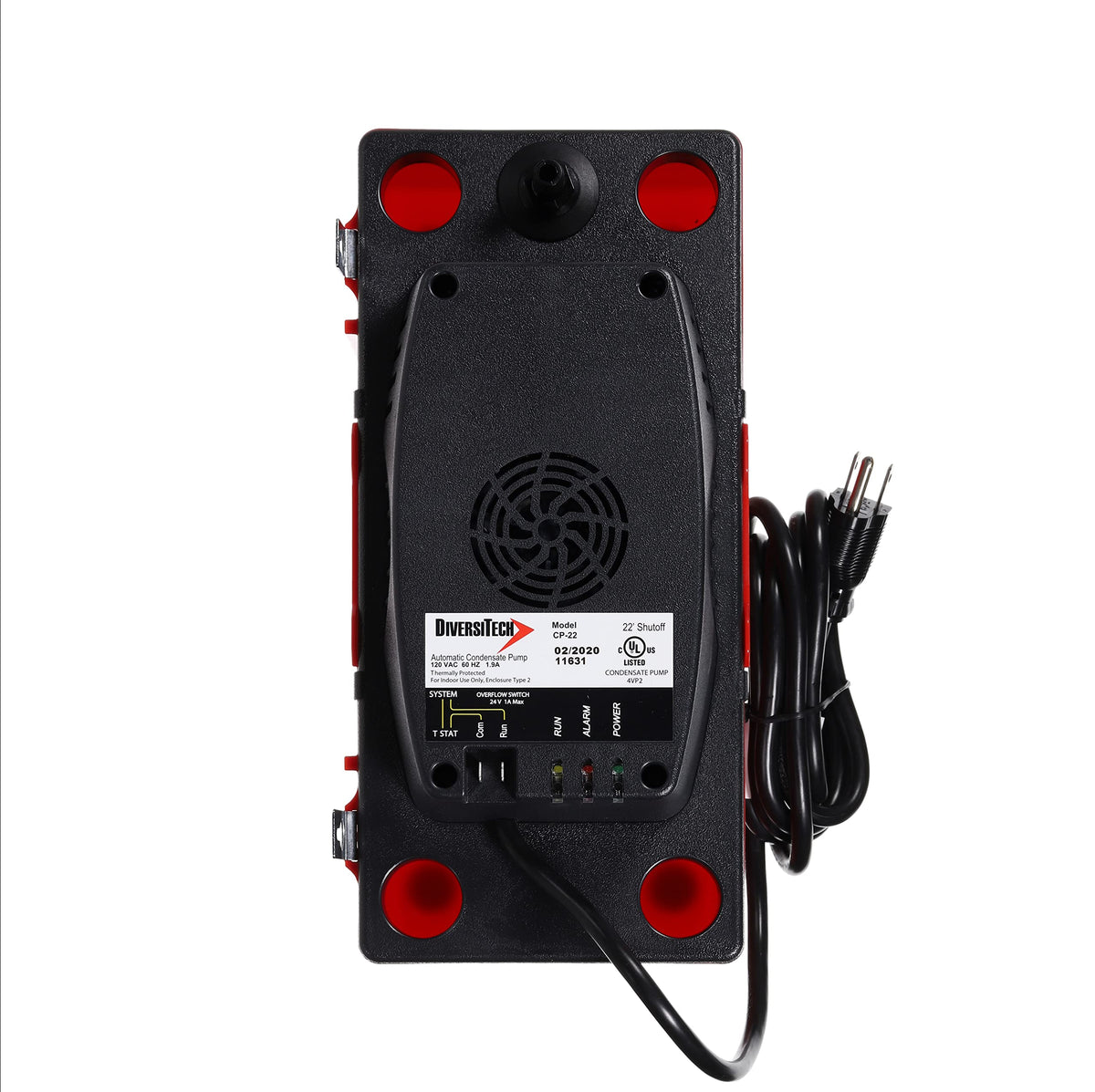 Series Automatic Condensate Pump for HVAC/R Equipment by Diversitech – Plastic, Red, Model CP-22