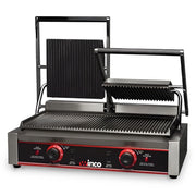 9" Double Commercial-Grade Panini Grill Press by Winco – Double, Cast Iron, Silver, Model EPG-2
