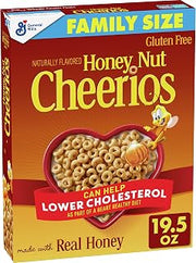 General Mills Honey Nut Cheerios Gluten-Free Breakfast Cereal, 19.5 oz (Pack of 12)