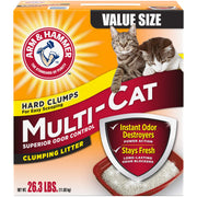 MultiCat Clumping Litter by ARM & HAMMER – 26.3-lb, 26.3 pounds, Clay, Model 718406