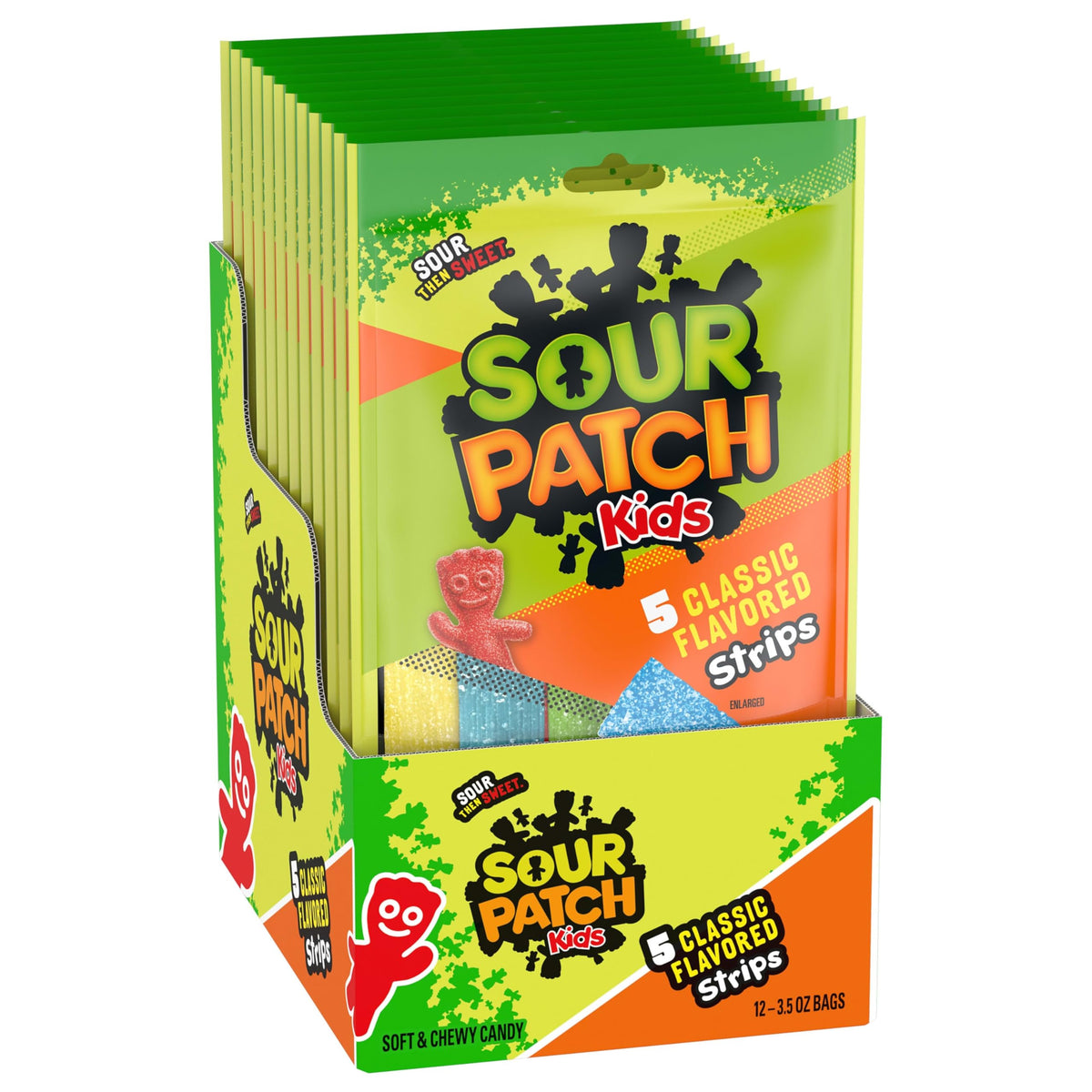 Soft & Chewy Candy Strips by Sour Patch Kids – 3.5 Ounce (Pack of 12), Pack of 12