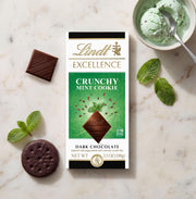 EXCELLENCE Mint Cookie Dark Chocolate Candy Bar by Lindt – Full Size