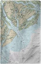 Hilton Head Island to St Helen Island, Beaufort, SC Nautical Map Beach Towel