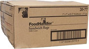 FoodHandler 20-77 Low Density (LDPE) Sandwich Bags 7 x 7 (Pack of 2000)