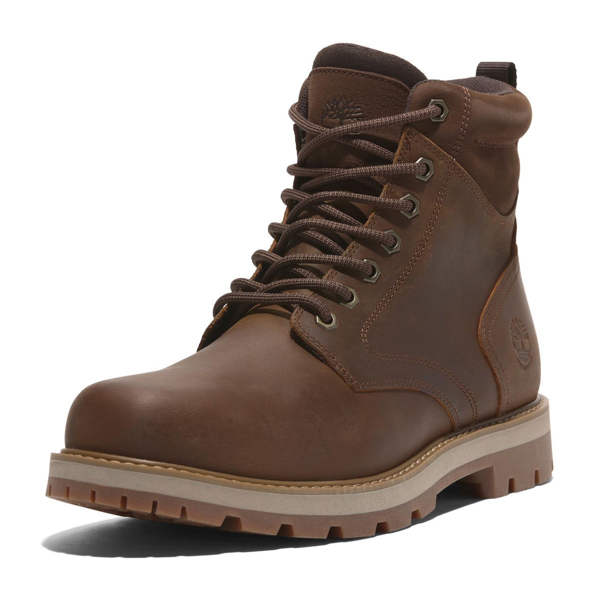 Men's Britton Road Mid Lace Up Waterproof Boot by Timberland – 13 Wide, Leather, Rust Full Grain, Model TB0A69UH