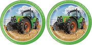 Creative Converting Party Supplies 8-Count Sturdy Style 7-Inch Paper Dessert Plates, Tractor Time, 7", Multicolor (Pack of 2)