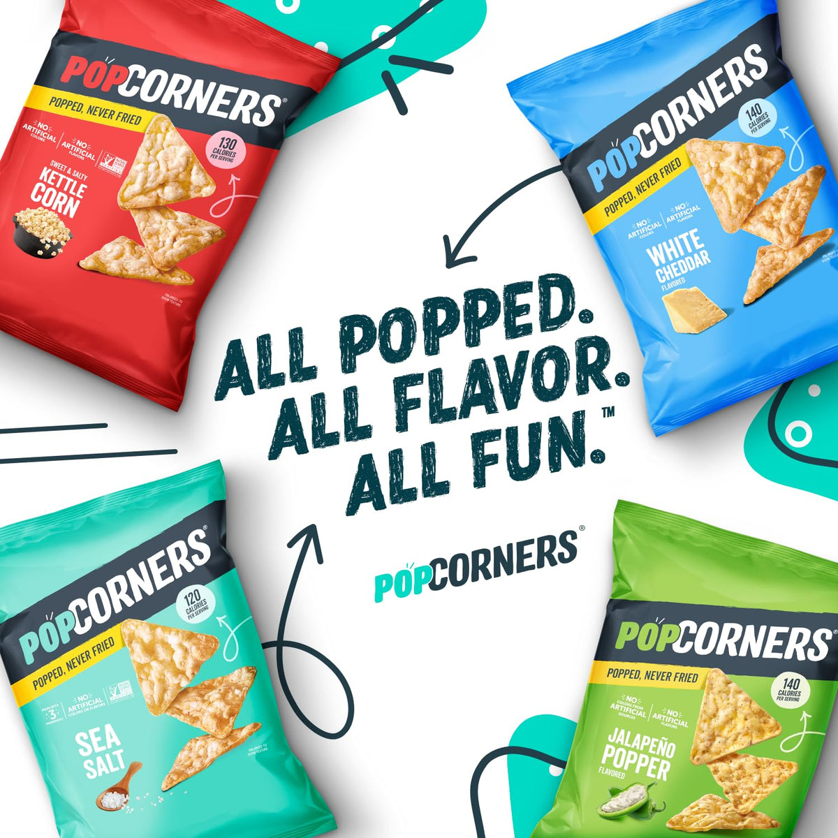 Popped Corn Snacks by Popcorners – 20 Count (Pack of 1), Pack of 20