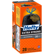 CINCH TRASH BAGS 30G 28CT by Hefty – 1 Count (Pack of 28), 30.0 gallons, Plastic, Black, Pack of 28