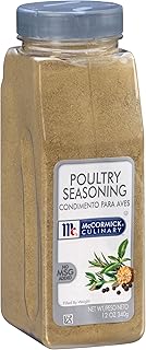 McCormick Culinary Poultry Seasoning, 12 oz - One 12 Ounce Container of Poultry Seasoning Spice with No MSG for Chicken Turkey, Stuffing and Casserole Recipes