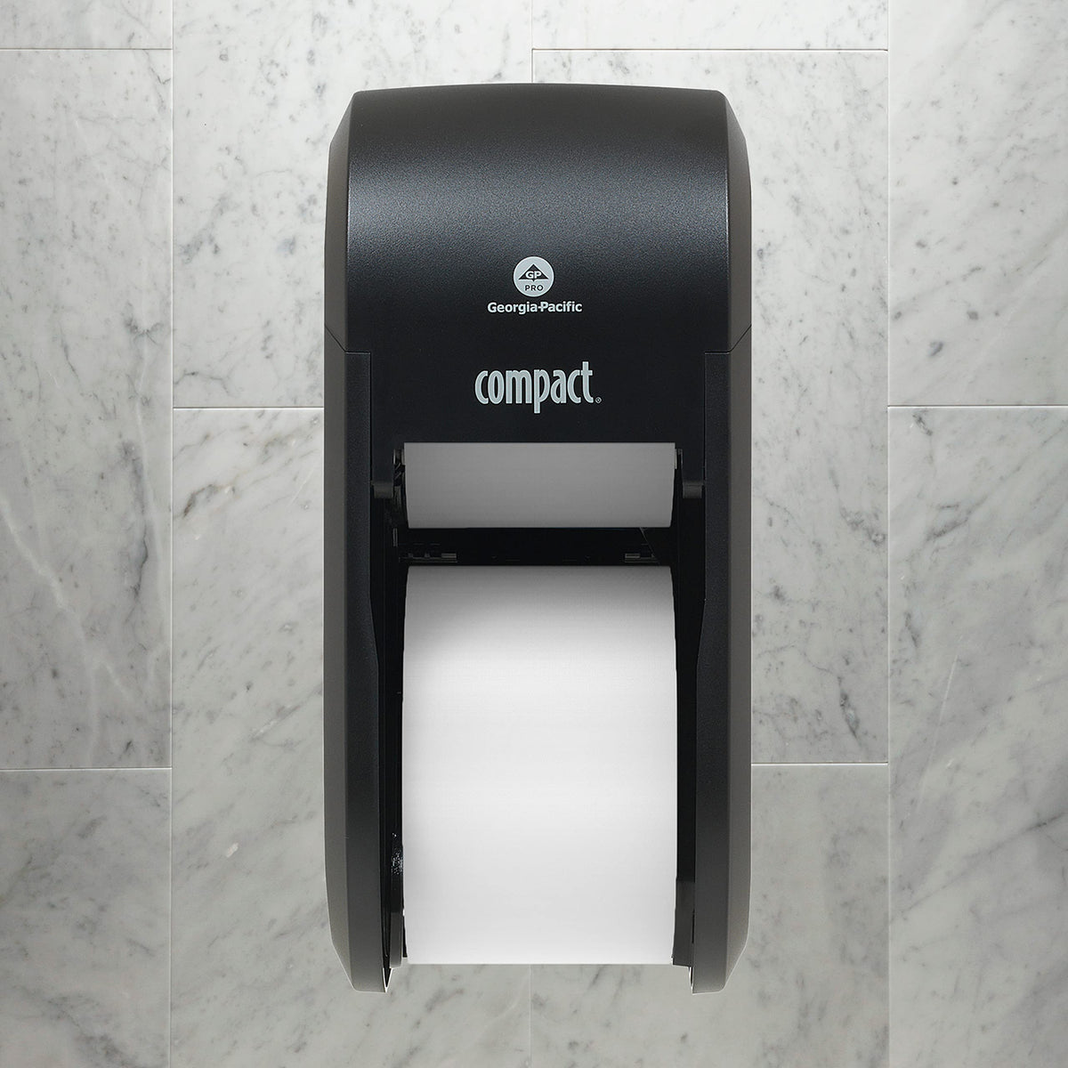 Compact 2-Roll Vertical Coreless High-Capacity Toilet Paper Dispenser by GP PRO () by Georgia-Pacific – 1 Count (Pack of 2), Plastic, עשן, Pack of 2, Model 56790A