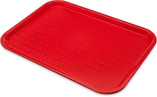 Carlisle Cafe Tray, Fast Food Restaurant Tray, 12 x 16, 1 Ct, Red