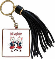 3dRose Auld Lang Canine West Highland Terrier Ceilidh Celebration Tassel Key Chain