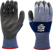 SHOWA MFT Pro 264 Microfiber Work Gloves with Polyurethane (PU) Palm Coating, Latex-Free, Ultra-Lightweight Breathable Mechanics Glove, High Dexterity for Precision & Assembly, Blue, Large, 1 Pair