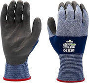 SHOWA MFT Pro 264 Microfiber Work Gloves with Polyurethane (PU) Palm Coating, Latex-Free, Ultra-Lightweight Breathable Mechanics Glove, High Dexterity for Precision & Assembly, Blue, Medium, 1 Pair