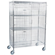 NSF Mobile Chrome Wire Security Cage Kit - 24" x 48" x 69" by TableTop King – Chrome, Model TTK-MCWSC-5
