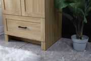 Mango Wood Bathroom Vanity: Single Soma Collection by by Elegant Lighting – Engineered Wood, Mango Wood, Model VF2824MW