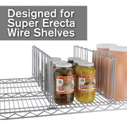 Super Erecta Chrome Plated Shelf Divider by METRO – 18" Width, Chrome Plated Steel, Chrome, Model DD18C