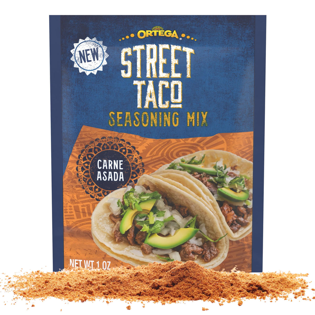 Street Taco Seasoning Mix by Ortega – 1 Ounce (Pack of 12), Pack of 12, Model 1188424