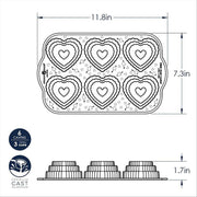 Nordic Ware Tiered Heart Cakelet / 3-Cup / Toffee Bundt Pans