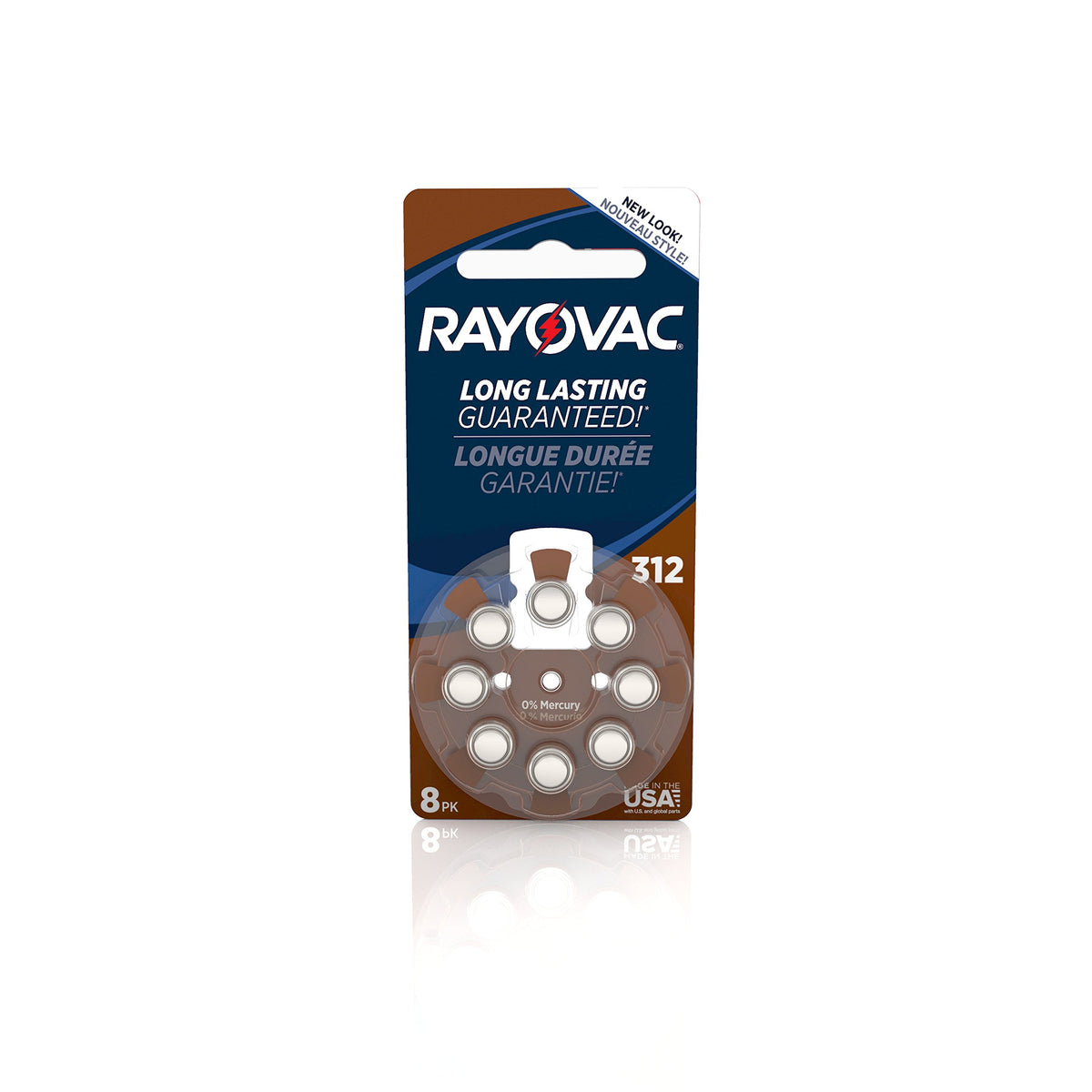 Size 312 Hearing Aid Batteries by Rayovac – 8 Count (Pack of 1), Multicolor, Model L312ZA-8ZMB