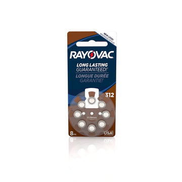 Size 312 Hearing Aid Batteries by Rayovac – 8 Count (Pack of 1), Multicolor, Model L312ZA-8ZMB