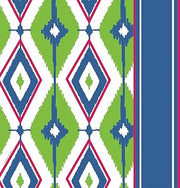 Creative Converting Solid Plastic Banquet Table Cover with Border Print, Diamond Ikat