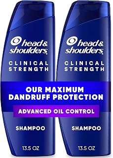 Head & Shoulders Clinical Strength Advanced Oil Control Anti-Dandruff Shampoo Twin Pack, 1% Selenium Sulfide, 13.5 fl oz Each