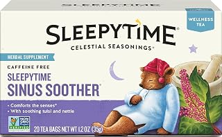 Celestial Seasonings Sleepytime Tea - Wellness Sinus Soother, Caffeine Free - 20 Tea Bags Box