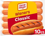 Oscar Mayer Hot Dogs, 10 ct Pack, Classic Weiners