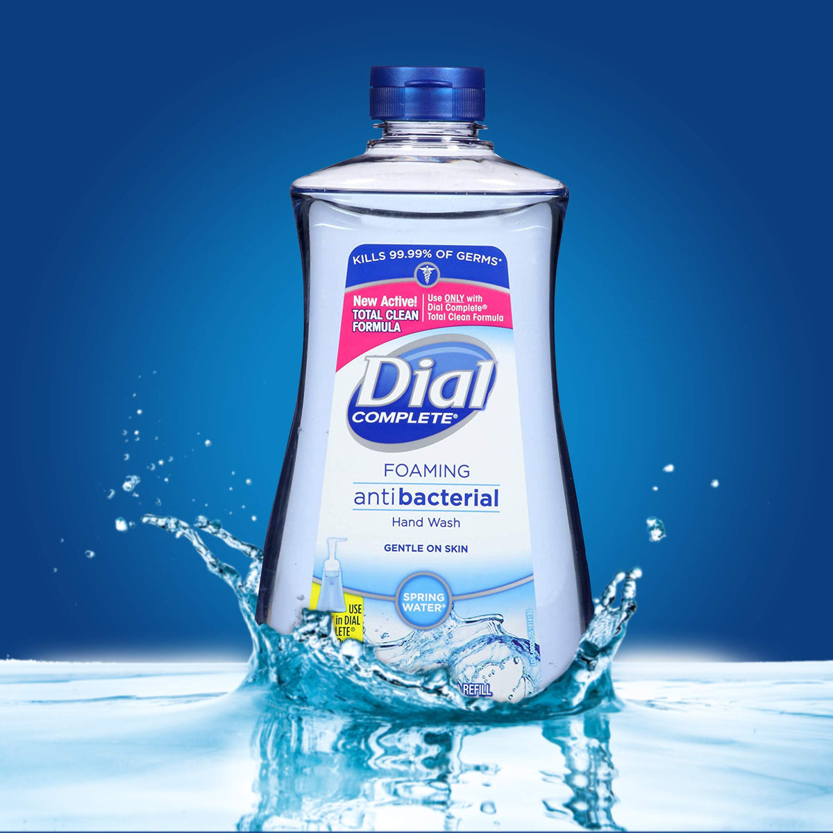 Complete Antibacterial Foaming Hand Soap Refill by Dial – 32 Fl Oz (Pack of 1), Bamboo, Blue, Model 09027