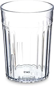 Carlisle FoodService Products Bistro Tumbler Plastic Tumbler for Restaurants, Catering, Kitchens, Plastic, 10.2 Ounces, Clear