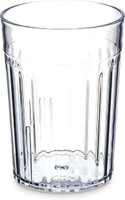 Carlisle FoodService Products Bistro Tumbler Plastic Tumbler for Restaurants, Catering, Kitchens, Plastic, 10.2 Ounces, Clear (Pack of 6)