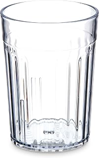 Carlisle FoodService Products Bistro Tumbler Plastic Tumbler for Restaurants, Catering, Kitchens, Plastic, 10.2 Ounces, Clear (Pack of 6)