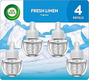 Air Wick Plug-In Scented Oil Refills, 4 Count, Fresh Linen, Air Freshener, Essential Oils