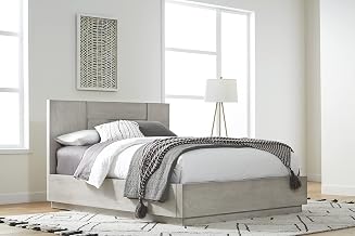 Modus Furniture Solid Wood Panel Bed, Full, Destination - Cotton Grey