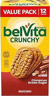 Belvita Breakfast Bars Biscuits, Cinnamon Brown Sugar, Value Pack, 12 Packs