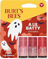 Burt's Bees A Lil Batty Halloween Minis Hibiscus, Red Dahlia and Rose Tinted Lip Balm Gift Set, 100% Natural Origin Lip Care, 3 Tubes, 0.049 Oz. (Package May Vary)