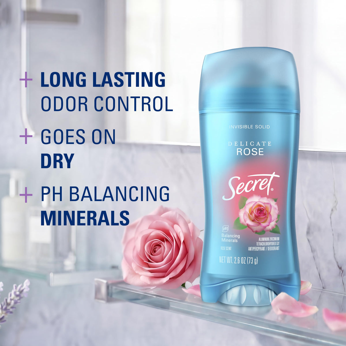 Secret Rose / 2.6 Ounce (Pack of 3) / 3 Antiperspirant Deodorant