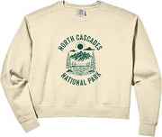 Womens North Cascades National Park Washington Souvenir Comfort Colors Crop Sweatshirt